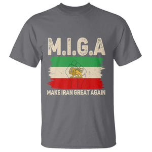 Make Iran Great Again T Shirt Iran 2026 Resistance TS12 Charcoal Print Your Wear