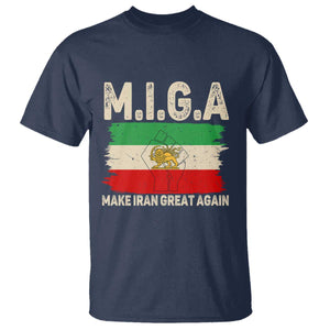Make Iran Great Again T Shirt Iran 2026 Resistance TS12 Navy Print Your Wear