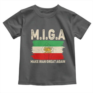 Make Iran Great Again Toddler T Shirt Iran 2026 Resistance TS12 Dark Heather Print Your Wear