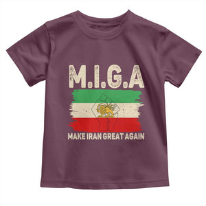 Make Iran Great Again Toddler T Shirt Iran 2026 Resistance TS12 Maroon Print Your Wear