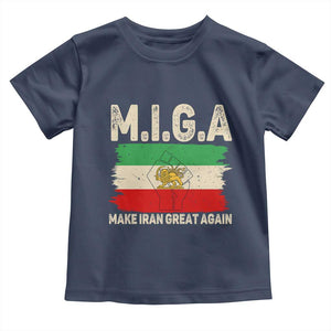 Make Iran Great Again Toddler T Shirt Iran 2026 Resistance TS12 Navy Print Your Wear