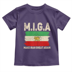 Make Iran Great Again Toddler T Shirt Iran 2026 Resistance TS12 Purple Print Your Wear