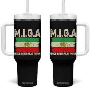 Make Iran Great Again Tumbler With Handle Iran 2026 Resistance TS12 One Size: 40 oz Black Print Your Wear