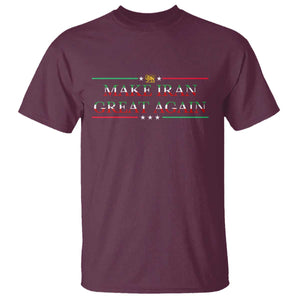 Make Iran Great Again T Shirt Patriotic Iranian Gift TS12 Maroon Print Your Wear