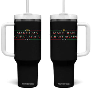 Make Iran Great Again Tumbler With Handle Patriotic Iranian Gift TS12 One Size: 40 oz Black Print Your Wear