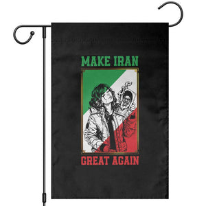 Make Iran Great Again Garden Flag Patriotic Iranian Heritage Gift TS12 Black Print Your Wear