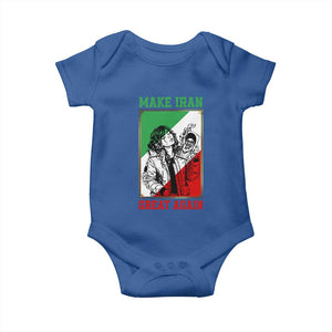 Make Iran Great Again Baby Onesie Patriotic Iranian Heritage Gift TS12 Royal Blue Print Your Wear
