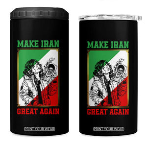 Make Iran Great Again 4 in 1 Can Cooler Tumbler Patriotic Iranian Heritage Gift TS12 One Size: 16 oz Black Print Your Wear