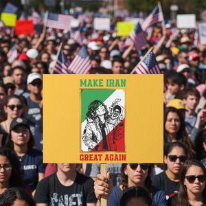 Make Iran Great Again Protest Sign Patriotic Iranian Heritage Gift TS12 Horizontal 18" × 24" Yellow Print Your Wear