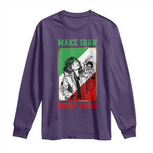 Make Iran Great Again Long Sleeve Shirt Patriotic Iranian Heritage Gift TS12 Purple Print Your Wear