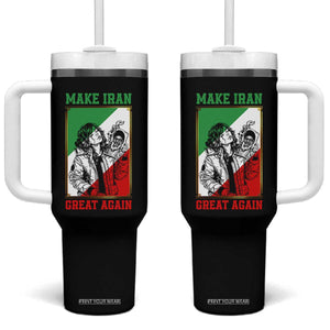 Make Iran Great Again Tumbler With Handle Patriotic Iranian Heritage Gift TS12 One Size: 40 oz Black Print Your Wear