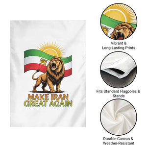 Patriotic Iranian Pride Gift Garden Flag Make Iran Great Again TS12 Print Your Wear