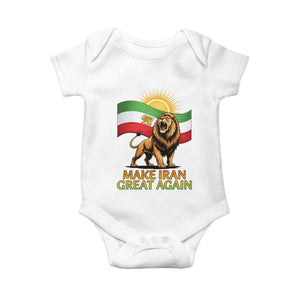 Patriotic Iranian Pride Gift Baby Onesie Make Iran Great Again TS12 White Print Your Wear
