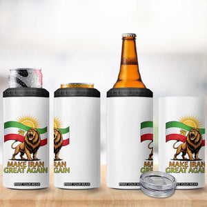 Patriotic Iranian Pride Gift 4 in 1 Can Cooler Tumbler Make Iran Great Again TS12 Print Your Wear