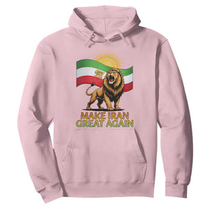 Patriotic Iranian Pride Gift Hoodie Make Iran Great Again TS12 Light Pink Print Your Wear