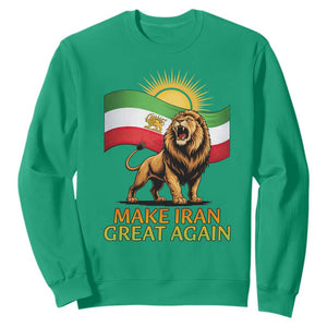 Patriotic Iranian Pride Gift Sweatshirt Make Iran Great Again TS12 Irish Green Print Your Wear