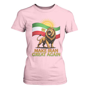 Patriotic Iranian Pride Gift T Shirt For Women Make Iran Great Again TS12 Light Pink Print Your Wear