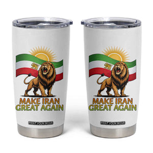 Patriotic Iranian Pride Gift Tumbler Cup Make Iran Great Again TS12 White Print Your Wear