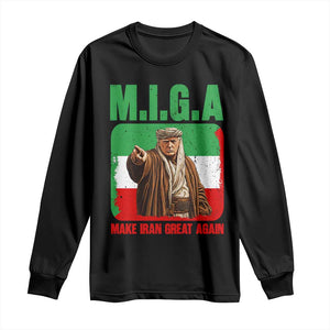 Make Iran Great Again Long Sleeve Shirt Free Iran Protest TS12 Black Print Your Wear