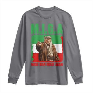 Make Iran Great Again Long Sleeve Shirt Free Iran Protest TS12 Charcoal Print Your Wear