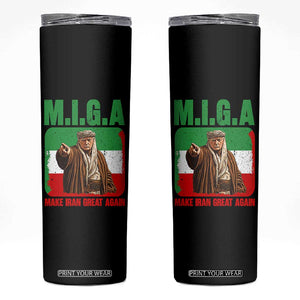 Make Iran Great Again Skinny Tumbler Free Iran Protest TS12 Black Print Your Wear