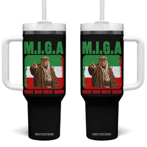 Make Iran Great Again Tumbler With Handle Free Iran Protest TS12 One Size: 40 oz Black Print Your Wear