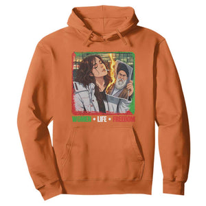 Woman Life Freedom Hoodie Free Iran Movement Gift For Iranian Women TS12 Orange Print Your Wear