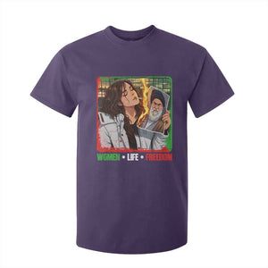 Woman Life Freedom T Shirt For Kid Free Iran Movement Gift For Iranian Women TS12 Purple Print Your Wear