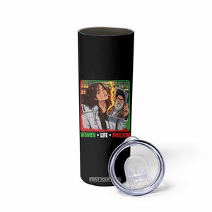 Woman Life Freedom Skinny Tumbler Free Iran Movement Gift For Iranian Women TS12 Print Your Wear