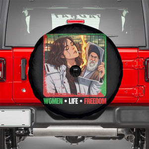Woman Life Freedom Spare Tire Cover Free Iran Movement Gift For Iranian Women TS12 Black Print Your Wear