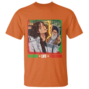 Woman Life Freedom T Shirt Free Iran Movement Gift For Iranian Women TS12 Orange Print Your Wear