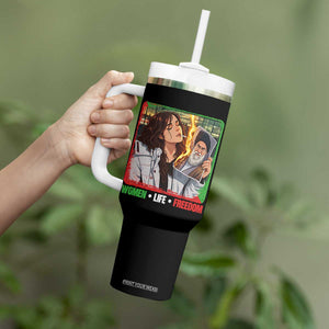 Woman Life Freedom Tumbler With Handle Free Iran Movement Gift For Iranian Women TS12 Print Your Wear