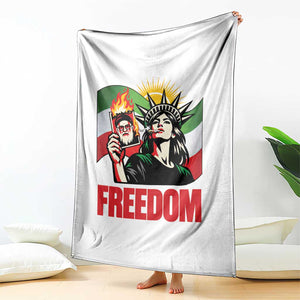 Woman Life Freedom Throw Blanket Free Iran Protest Resistance Movement TS12 Print Your Wear