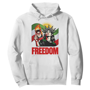 Woman Life Freedom Hoodie Free Iran Protest Resistance Movement TS12 White Print Your Wear