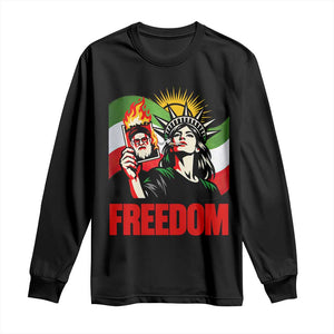 Woman Life Freedom Long Sleeve Shirt Free Iran Protest Resistance Movement TS12 Black Print Your Wear
