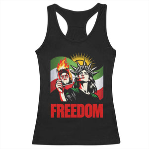 Woman Life Freedom Racerback Tank Top Free Iran Protest Resistance Movement TS12 Black Print Your Wear