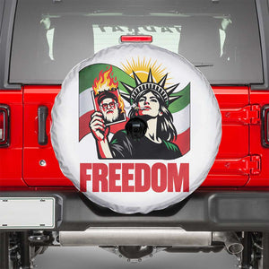 Woman Life Freedom Spare Tire Cover Free Iran Protest Resistance Movement TS12 White Print Your Wear