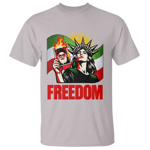 Woman Life Freedom T Shirt - Free Iran Protest - Resistance Movement TS12 Ice Gray Print Your Wear