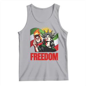 Woman Life Freedom Tank Top Free Iran Protest Resistance Movement TS12 Athletic Heather Print Your Wear