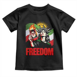 Woman Life Freedom Toddler T Shirt Free Iran Protest Resistance Movement TS12 Black Print Your Wear