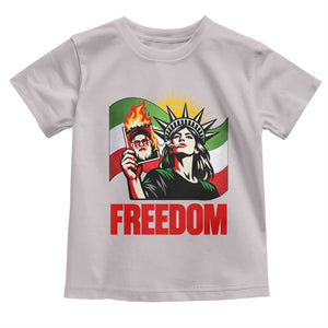 Woman Life Freedom Toddler T Shirt Free Iran Protest Resistance Movement TS12 Ice Gray Print Your Wear