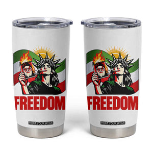 Woman Life Freedom Tumbler Cup Free Iran Protest Resistance Movement TS12 White Print Your Wear