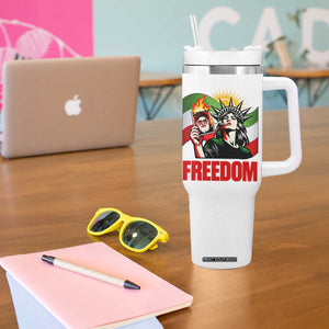 Woman Life Freedom Tumbler With Handle Free Iran Protest Resistance Movement TS12 Print Your Wear