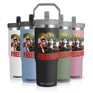 Woman Life Freedom Flip Straw Tumbler Free Iran Protest Resistance Movement TS12 Print Your Wear