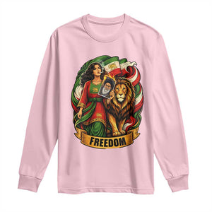 Woman Life Freedom Long Sleeve Shirt Iranian Women Resistance Pride TS12 Light Pink Print Your Wear