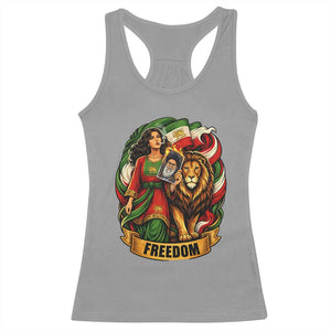 Woman Life Freedom Racerback Tank Top Iranian Women Resistance Pride TS12 Sport Gray Print Your Wear