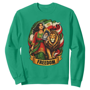 Woman Life Freedom Sweatshirt Iranian Women Resistance Pride TS12 Irish Green Print Your Wear
