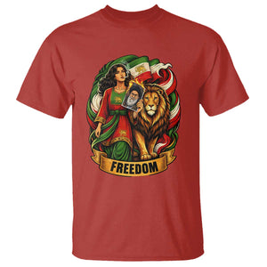 Woman Life Freedom T Shirt Iranian Women Resistance Pride TS12 Red Print Your Wear