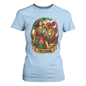 Woman Life Freedom T Shirt For Women Iranian Women Resistance Pride TS12 Light Blue Print Your Wear