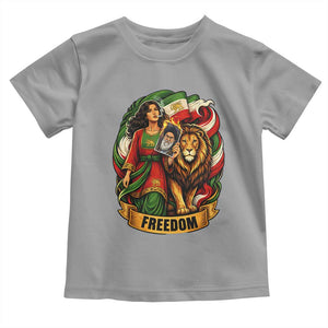 Woman Life Freedom Toddler T Shirt Iranian Women Resistance Pride TS12 Sport Gray Print Your Wear